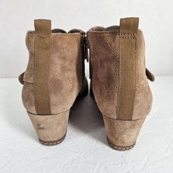 Franco Sarto Amerosa Wedge Ankle Booties Tan 10 - Picture 6 of 10